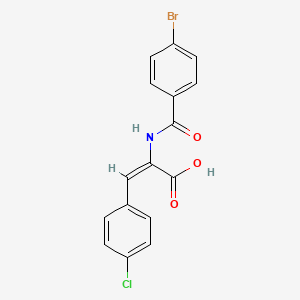 2-[(4-bromobenzoyl)amino]-3-(4-chlorophenyl)acrylic acid