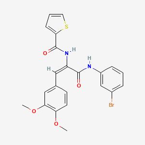 N-[1-{[(3-bromophenyl)amino]carbonyl}-2-(3,4-dimethoxyphenyl)vinyl]-2-thiophenecarboxamide