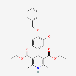 diethyl 4-[4-(benzyloxy)-3-methoxyphenyl]-2,6-dimethyl-1,4-dihydro-3,5-pyridinedicarboxylate