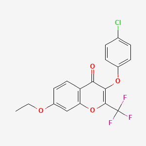 3-(4-chlorophenoxy)-7-ethoxy-2-(trifluoromethyl)-4H-chromen-4-one