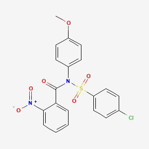 N-[(4-chlorophenyl)sulfonyl]-N-(4-methoxyphenyl)-2-nitrobenzamide