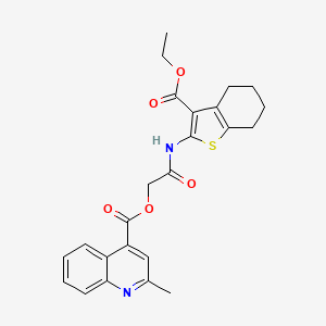 2-{[3-(ETHOXYCARBONYL)-4,5,6,7-TETRAHYDRO-1-BENZOTHIOPHEN-2-YL]AMINO}-2-OXOETHYL 2-METHYL-4-QUINOLINECARBOXYLATE