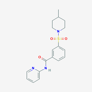 3-(4-methylpiperidin-1-yl)sulfonyl-N-pyridin-2-ylbenzamide