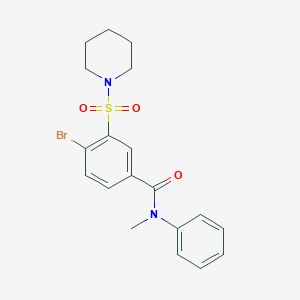 4-bromo-N-methyl-N-phenyl-3-piperidin-1-ylsulfonylbenzamide