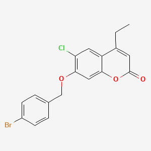 7-[(4-bromobenzyl)oxy]-6-chloro-4-ethyl-2H-chromen-2-one