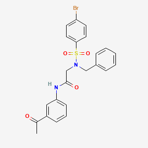 N-(3-acetylphenyl)-N~2~-benzyl-N~2~-[(4-bromophenyl)sulfonyl]glycinamide