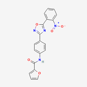 N-{4-[5-(2-nitrophenyl)-1,2,4-oxadiazol-3-yl]phenyl}-2-furamide