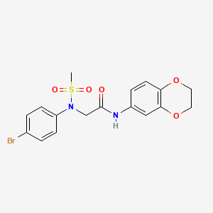 N~2~-(4-bromophenyl)-N~1~-(2,3-dihydro-1,4-benzodioxin-6-yl)-N~2~-(methylsulfonyl)glycinamide