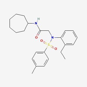 N~1~-cycloheptyl-N~2~-(2-ethylphenyl)-N~2~-[(4-methylphenyl)sulfonyl]glycinamide