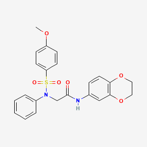 N-(2,3-dihydro-1,4-benzodioxin-6-yl)-N~2~-[(4-methoxyphenyl)sulfonyl]-N~2~-phenylglycinamide