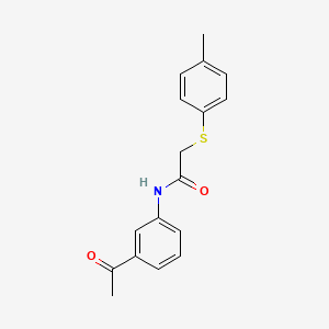 N-(3-acetylphenyl)-2-[(4-methylphenyl)thio]acetamide