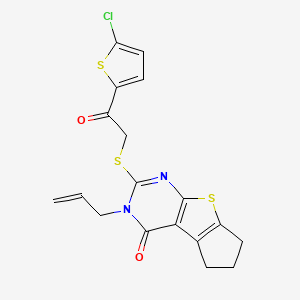 3-allyl-2-{[2-(5-chloro-2-thienyl)-2-oxoethyl]thio}-3,5,6,7-tetrahydro-4H-cyclopenta[4,5]thieno[2,3-d]pyrimidin-4-one