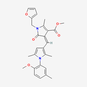 methyl 1-(2-furylmethyl)-4-{[1-(2-methoxy-5-methylphenyl)-2,5-dimethyl-1H-pyrrol-3-yl]methylene}-2-methyl-5-oxo-4,5-dihydro-1H-pyrrole-3-carboxylate