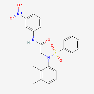 2-[N-(benzenesulfonyl)-2,3-dimethylanilino]-N-(3-nitrophenyl)acetamide