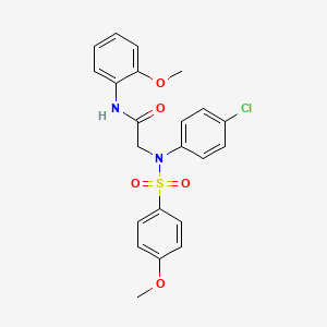 N~2~-(4-chlorophenyl)-N~1~-(2-methoxyphenyl)-N~2~-[(4-methoxyphenyl)sulfonyl]glycinamide