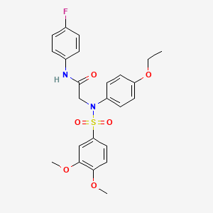 N~2~-[(3,4-dimethoxyphenyl)sulfonyl]-N~2~-(4-ethoxyphenyl)-N-(4-fluorophenyl)glycinamide