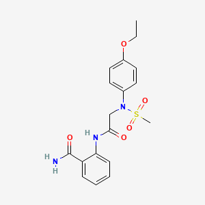 2-[[2-(4-ethoxy-N-methylsulfonylanilino)acetyl]amino]benzamide