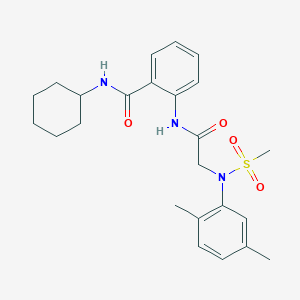 N-cyclohexyl-2-{[N-(2,5-dimethylphenyl)-N-(methylsulfonyl)glycyl]amino}benzamide