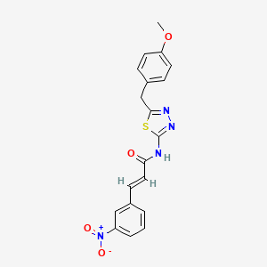 N-[5-(4-methoxybenzyl)-1,3,4-thiadiazol-2-yl]-3-(3-nitrophenyl)acrylamide