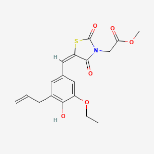 methyl {(5E)-5-[3-ethoxy-4-hydroxy-5-(prop-2-en-1-yl)benzylidene]-2,4-dioxo-1,3-thiazolidin-3-yl}acetate