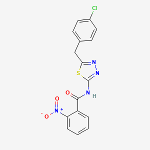 N-[5-(4-chlorobenzyl)-1,3,4-thiadiazol-2-yl]-2-nitrobenzamide