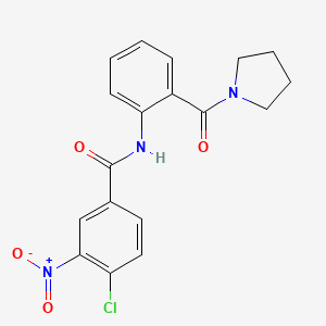 4-chloro-3-nitro-N-[2-(1-pyrrolidinylcarbonyl)phenyl]benzamide