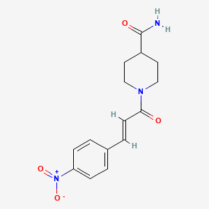 1-[3-(4-nitrophenyl)acryloyl]-4-piperidinecarboxamide