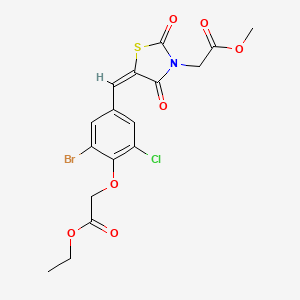 methyl {(5E)-5-[3-bromo-5-chloro-4-(2-ethoxy-2-oxoethoxy)benzylidene]-2,4-dioxo-1,3-thiazolidin-3-yl}acetate