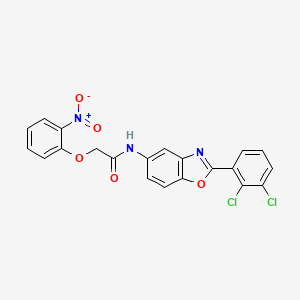 N-[2-(2,3-dichlorophenyl)-1,3-benzoxazol-5-yl]-2-(2-nitrophenoxy)acetamide