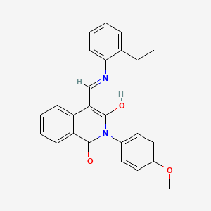 4-{[(2-ethylphenyl)amino]methylene}-2-(4-methoxyphenyl)-1,3(2H,4H)-isoquinolinedione