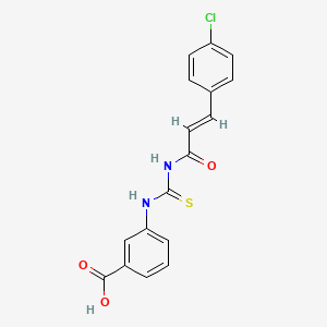 3-[({[3-(4-chlorophenyl)acryloyl]amino}carbonothioyl)amino]benzoic acid