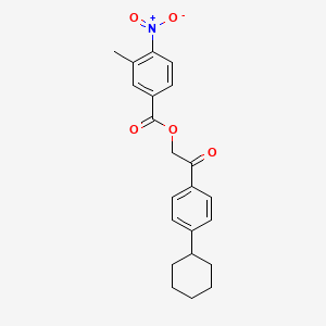 2-(4-cyclohexylphenyl)-2-oxoethyl 3-methyl-4-nitrobenzoate