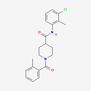 N-(3-chloro-2-methylphenyl)-1-[(2-methylphenyl)carbonyl]piperidine-4-carboxamide