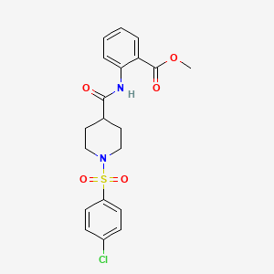 Methyl 2-[({1-[(4-chlorophenyl)sulfonyl]piperidin-4-yl}carbonyl)amino]benzoate