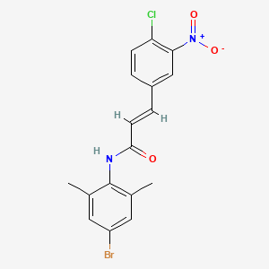 (2E)-N-(4-bromo-2,6-dimethylphenyl)-3-(4-chloro-3-nitrophenyl)prop-2-enamide