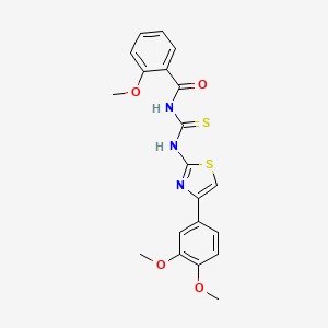 N-{[4-(3,4-dimethoxyphenyl)-1,3-thiazol-2-yl]carbamothioyl}-2-methoxybenzamide