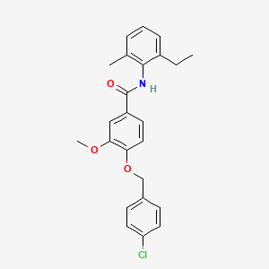 4-[(4-chlorobenzyl)oxy]-N-(2-ethyl-6-methylphenyl)-3-methoxybenzamide