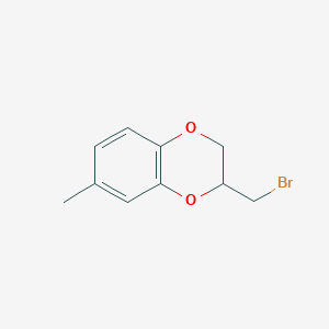 molecular formula C10H11BrO2 B036585 2-(Bromomethyl)-7-methyl-2,3-dihydrobenzo[b][1,4]dioxine CAS No. 1233025-36-9