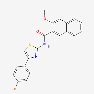 N-[4-(4-bromophenyl)-1,3-thiazol-2-yl]-3-methoxynaphthalene-2-carboxamide