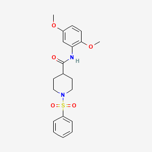 1-(benzenesulfonyl)-N-(2,5-dimethoxyphenyl)piperidine-4-carboxamide