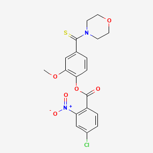 2-Methoxy-4-(morpholin-4-ylcarbonothioyl)phenyl 4-chloro-2-nitrobenzoate