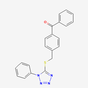 PHENYL(4-{[(1-PHENYL-1H-1,2,3,4-TETRAAZOL-5-YL)SULFANYL]METHYL}PHENYL)METHANONE