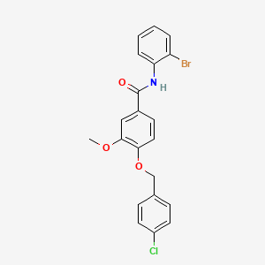 N-(2-bromophenyl)-4-[(4-chlorobenzyl)oxy]-3-methoxybenzamide