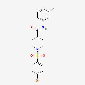 1-[(4-bromophenyl)sulfonyl]-N-(3-methylphenyl)piperidine-4-carboxamide