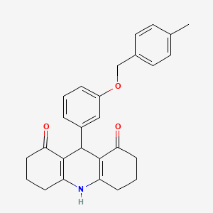 9-[3-[(4-Methylphenyl)methoxy]phenyl]-2,3,4,5,6,7,9,10-octahydroacridine-1,8-dione