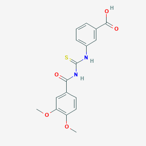 3-({[(3,4-dimethoxybenzoyl)amino]carbonothioyl}amino)benzoic acid