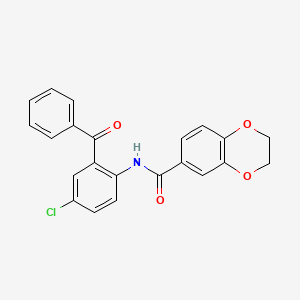 N-(2-benzoyl-4-chlorophenyl)-2,3-dihydro-1,4-benzodioxine-6-carboxamide