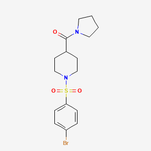 {1-[(4-Bromophenyl)sulfonyl]piperidin-4-yl}(pyrrolidin-1-yl)methanone