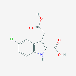 molecular formula C11H8ClNO4 B365865 3-(carboxymethyl)-5-chloro-1H-indole-2-carboxylic acid CAS No. 120716-95-2