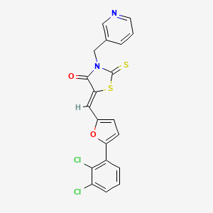 5-{[5-(2,3-dichlorophenyl)-2-furyl]methylene}-3-(3-pyridinylmethyl)-2-thioxo-1,3-thiazolidin-4-one